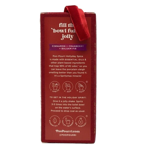 Poo-Pourri Before You Go Toilet Spray Hollyday Spice Odor‎ Eliminator - Picture 3 of 6